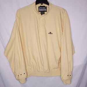 Zero Restriction Golf Windshirt Mens Large Yellow 1/4 Snap
